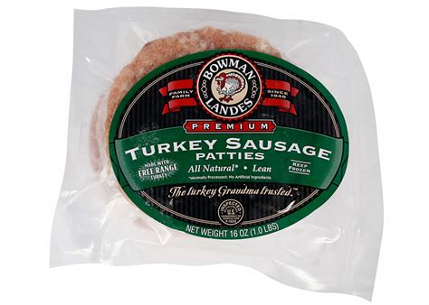 Free Range Ground Turkey Sausage Patties Bowman Landes Turkeys
