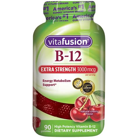Vitafusion Extra Strength Vitamin B12 Gummies 90 Count Packaging May Vary
