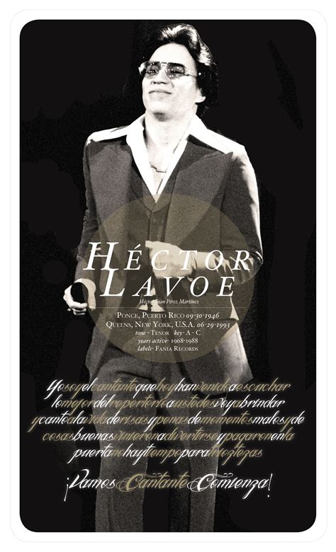 Héctor Lavoe El Cantante De Cantantes My Images Graphic Poster