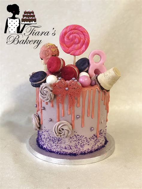 No halloween birthday tricks here. Drip cake, girly drip cake, candy drip cake, candy land cake, purple drip cake, pink drip cake ...