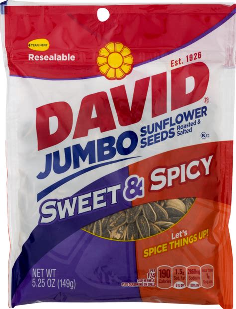 David Jumbo Sunflower Seeds Sweet And Spicy David26200464640 Customers