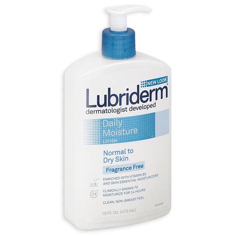 Lubriderm® 16 Oz Fragrance Free Moisturizing Lotion Bed Bath