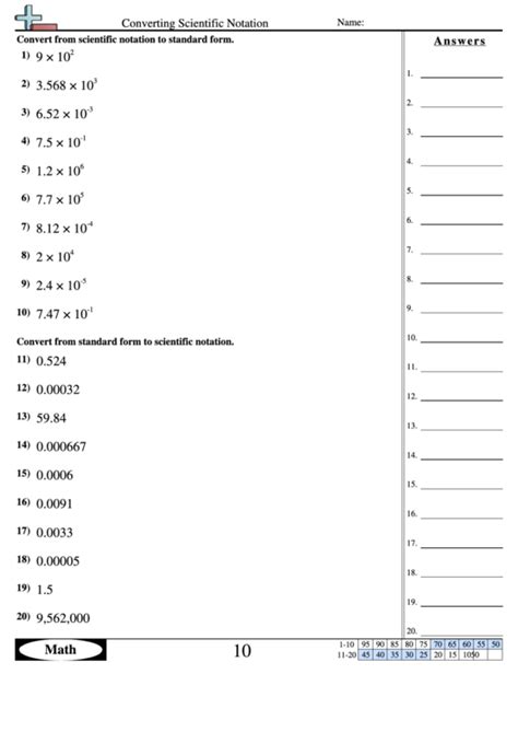 ️common Core Scientific Notation Worksheets Free Download