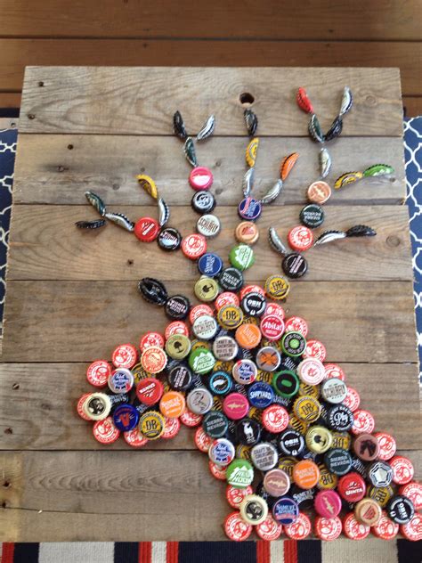 Hubby And I Made This Beer Cap Deer Bottle Cap Crafts With Craft Beer