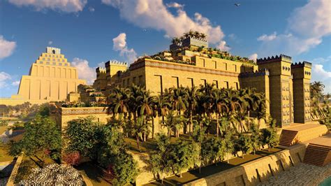 One of the seven wonders of the ancient world. The Hanging Gardens of Babylon. One of Seven Wonders of ...