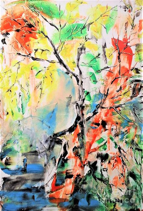 Spring Trees Painting By Elena Ivanova