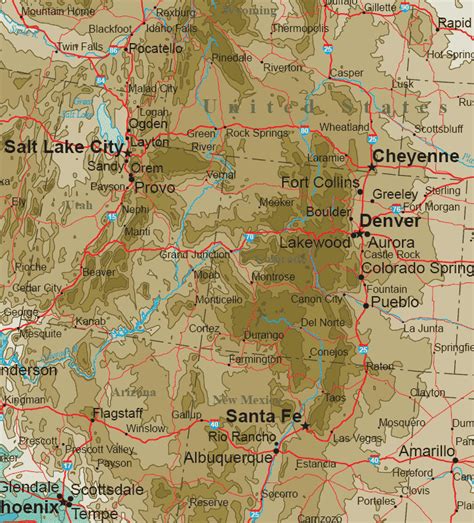 Rocky Mountains Map Of The Rocky Mountains In The United States
