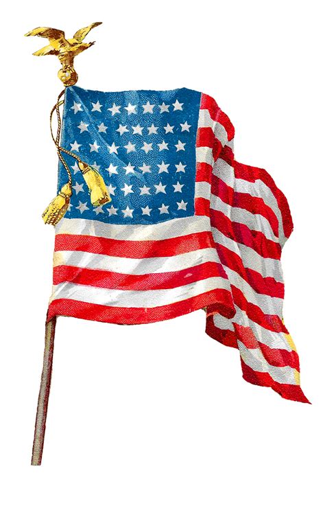 Antique Images Vintage American Flag Image Clip Art Patriot