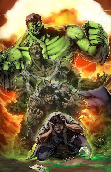Bruce Banner And The Hulk Marvel 11 X 17 Digital Print Increible