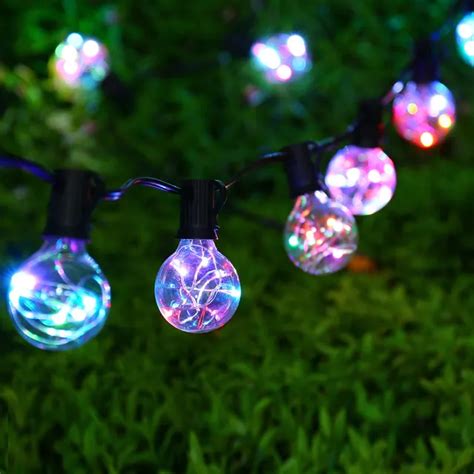 New Outdoor 25ft G40 Bulb Globe String Lights With Clear Bulbs Colorful
