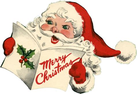 Vintage Santa Face Clipart