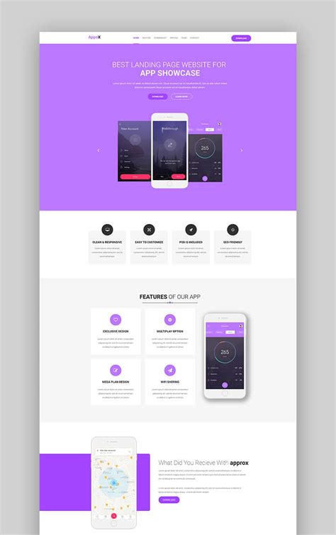 Mobile App Landing Page Template Free Download