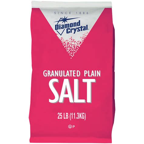 Diamond Crystal Granulated Salt 25 Lb Bag