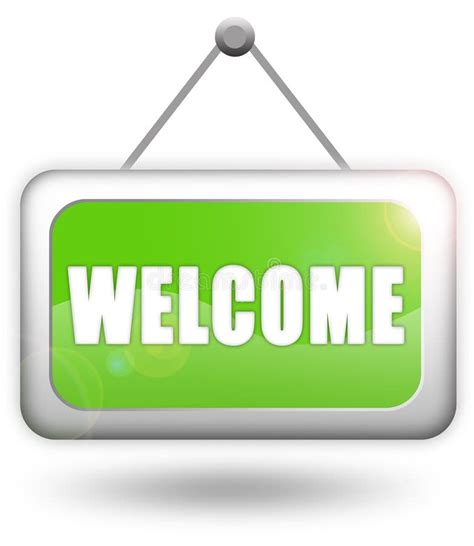 Welcome Sign Board Welcomes Concept With Business Team People With Big