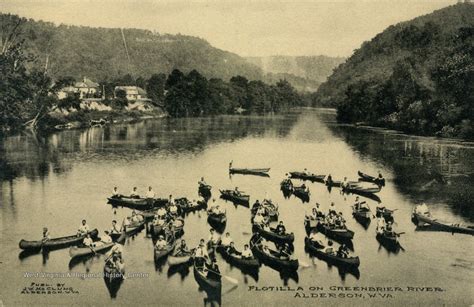 Flotilla On Greenbrier River Alderson W Va West Virginia History