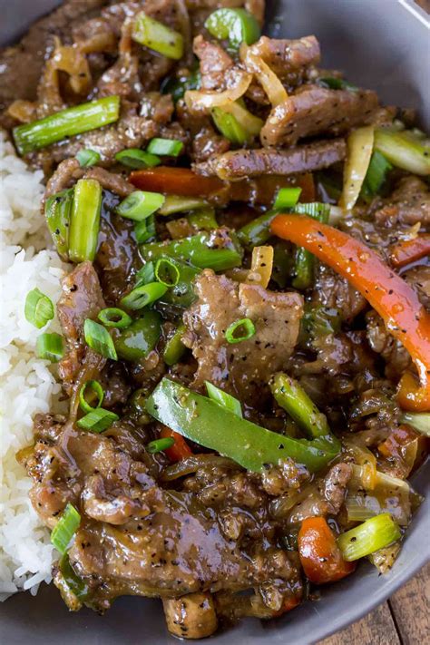 It is easy to make, and. Chinese Takeout Black Pepper Steak and Rice in 2019 | Pepper steak, Stuffed peppers, Chinese ...