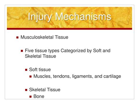 Ppt Injury Mechanisms And Classifications Powerpoint Presentation