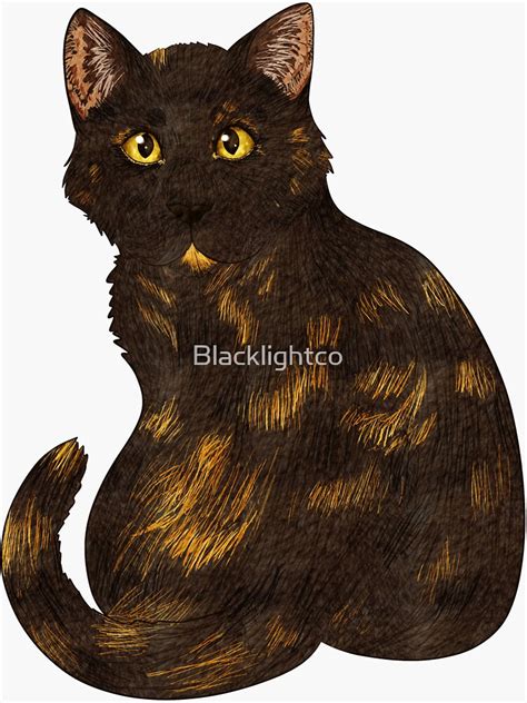 Tortie Cat Sticker For Sale By Blacklightco Redbubble