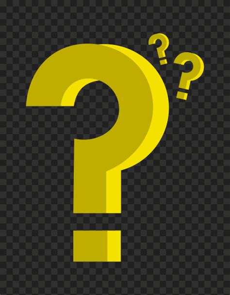 Vector 3d Yellow Question Marks Icon Hd Png Citypng
