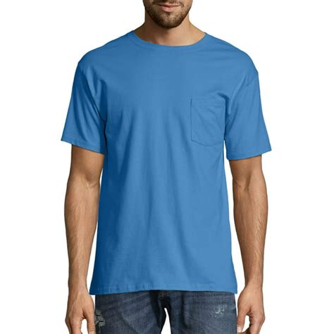 Hanes Hanes Mens Authentic Short Sleeve Pocket Tee