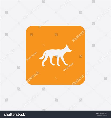 Dingo Icon Silhouette Vector Illustration Stock Vector Royalty Free