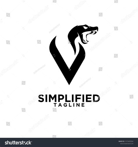 Modern Viper Head With Initial V Logo Icon Royalty Free Stock Vector