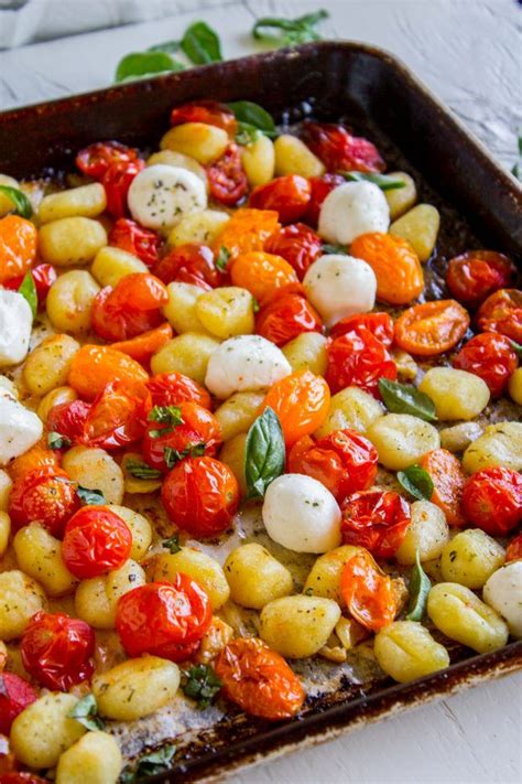 Sheet Pan Gnocchi With Cherry Tomatoes And Mozzarella Recipe
