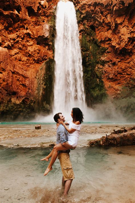 Havasupai Falls Couples Engagement Photos Havasupai Arizona Mooney