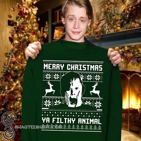 Everyone likes the quote merry christmas, ya filthy animal! Merry christmas ya filthy animal home alone sweater