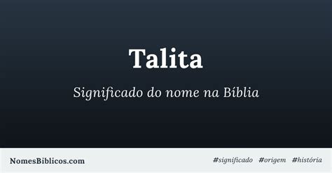 O Que Significa Talita