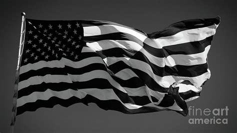 Continuing our flag series we're releasing the all black american flag. American Flag Black and White Photograph by Fitzroy Barrett