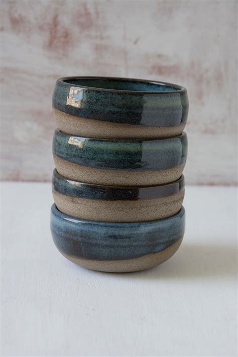 Mini Blue Green Pottery Serving Bowls Mad About Pottery