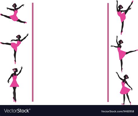 Ballerinas Dancing Frame Royalty Free Vector Image