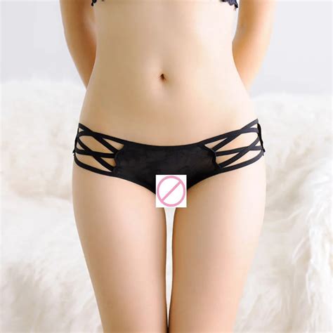 Klv New Sexy G String Women Ropes Open Crotch Thongs Intimates