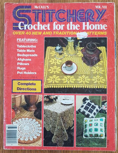 Vintage 1970s Mccalls Stitchery Crochet For The Home Etsy Canada