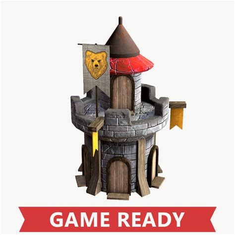 medieval defense tower fbx