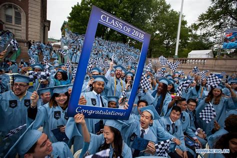 Columbia University Holds Commencement Ceremony Xinhua Englishnewscn