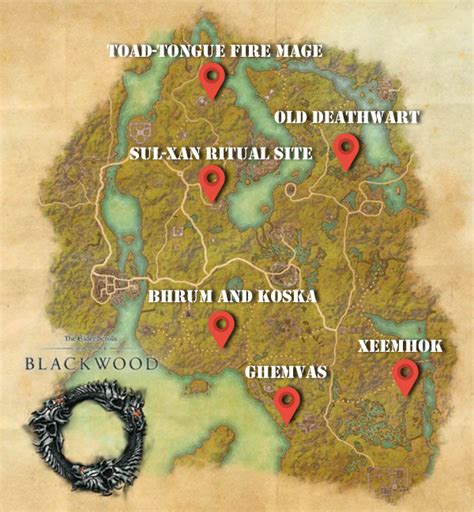 Elder Scrolls Online Blackwood All World Boss Locations GameSkinny