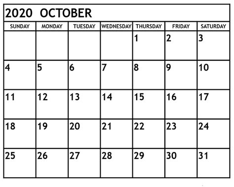 Get free printable calendars on these sites that make it easy to print & download. Blank October 2020 Calendar Printable - Printable Calendar