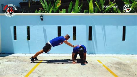 Tiger Muay Thai And Mma Training Camp Phuket Thailand Partner Workout The Wrestler Plank
