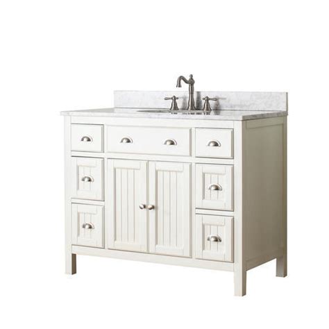 Add style and functionality to your bathroom with a bathroom vanity. Avanity Hamilton 42 in. Vanity in French White finish at Menards®