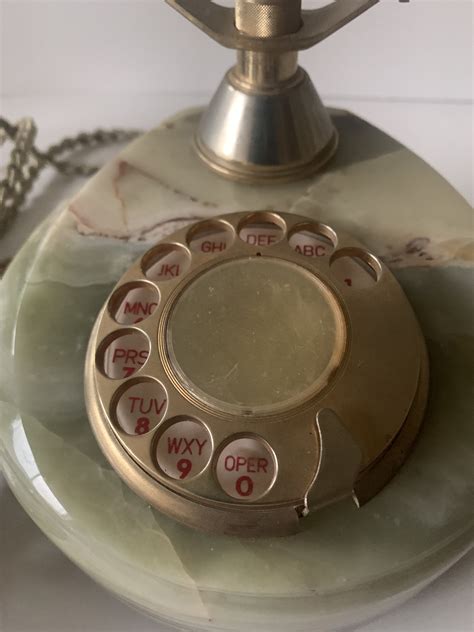 Old Fashion Vintage Telephone Marble Base Gold Plated 18k Made Etsy
