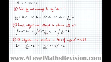 Integration By Substitution An Introduction Year 2 Maths Pure