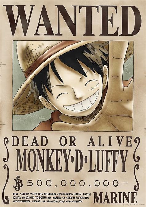 One Piece Poster Wanted Luffy New X Cm Abystyle