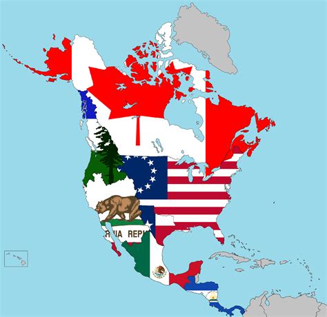 Alternate North America Alternate History Imaginary Maps Fantasy Map