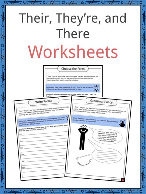 Their Theyre And There Worksheets Examples And Definition For Kids