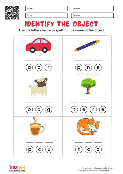 Identifying Objects Worksheets