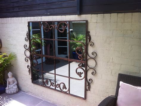 Scrolled Gate Outdoor Mirror Std Outdoor Mirrors