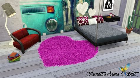 Fluffy Rugs Hearts At Annetts Sims 4 Welt Sims 4 Updates