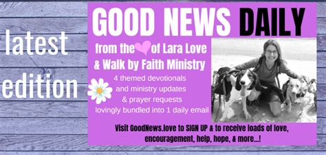 Latest Good News Daily August 16 Lara Loves Good News Daily Devotional